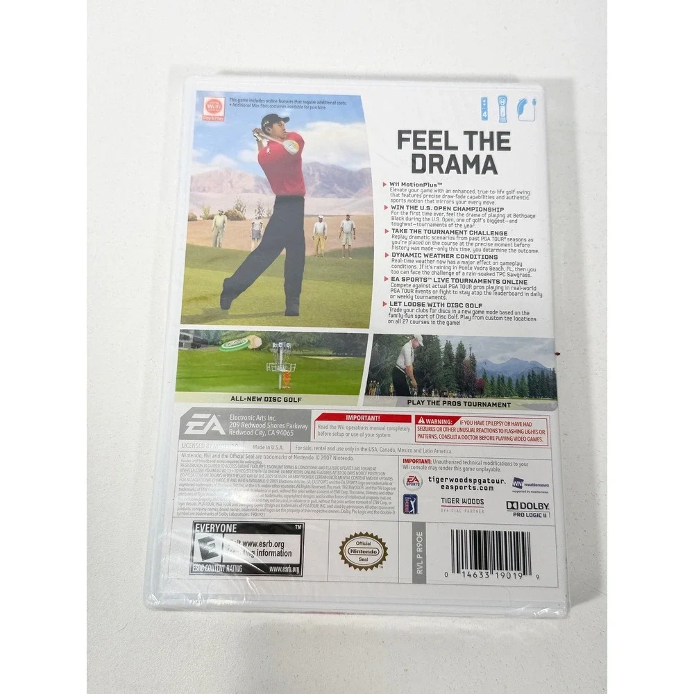 Tiger Woods PGA Tour‎ 10 Nintendo Wii New Sealed EA Sports Golf Game RVL P R90E